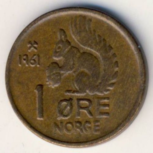 1 эре 1961 год. Норвегия