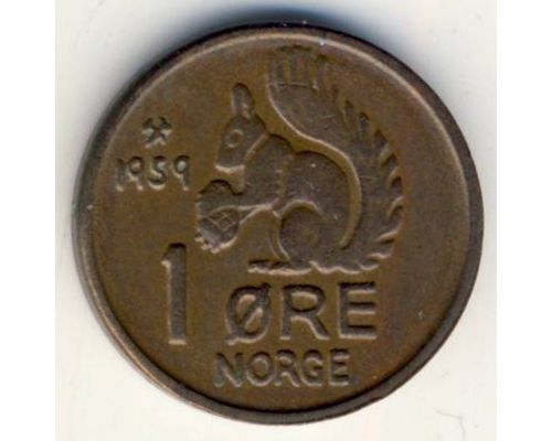 1 эре 1959 год Норвегия