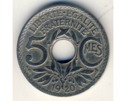 5 сентим 1920 год Франция (сантим)