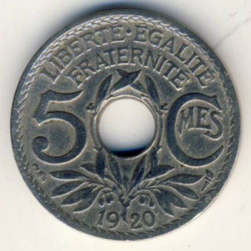 5 сентим 1920 год Франция (сантим)