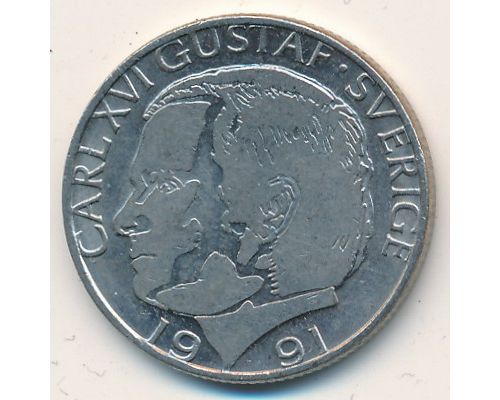 1 крона 1991 год Швеция