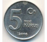 5 новых куруш 2006 год Турция