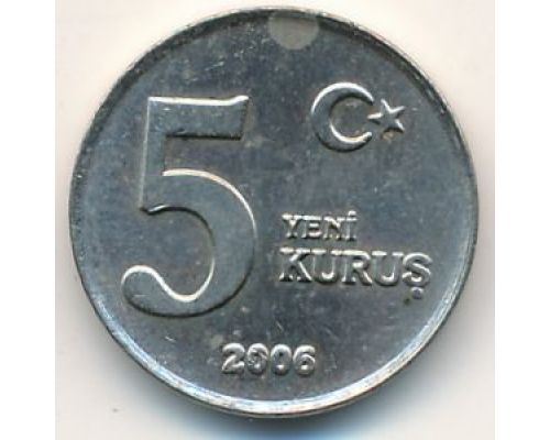 5 новых куруш 2006 год Турция
