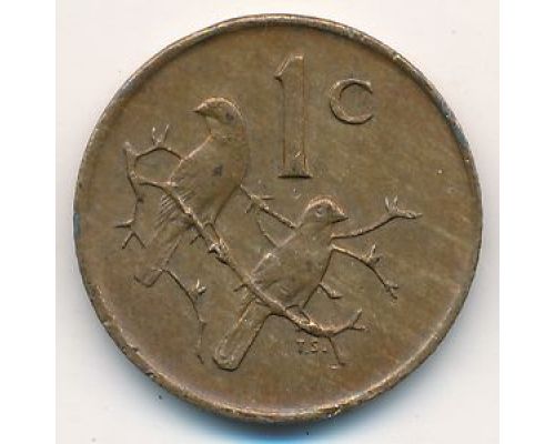 1 цент 1975 год ЮАР
