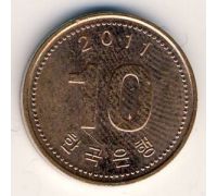 10 вон 2011 год Южная Корея