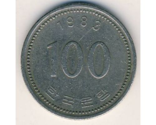 100 вон 1983 год Южная Корея