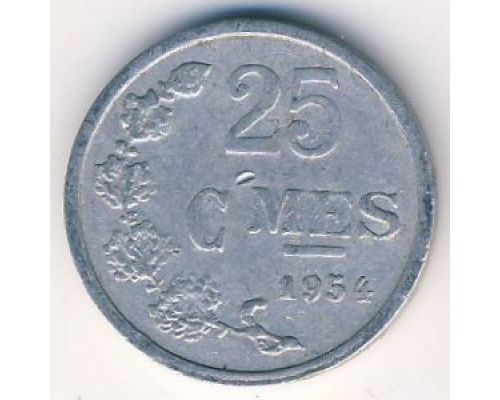 25 сантим 1954 год Люксембург