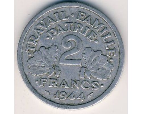 2 франка 1944 год Франция B