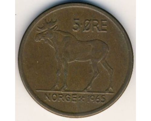 5 эре 1965 год Норвегия Лось
