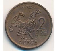 2 эре 1972 год Норвегия Шотландская куропатка