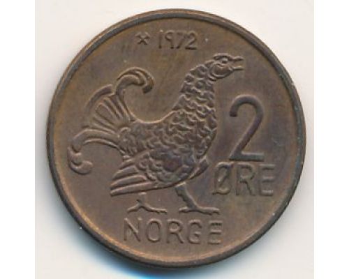 2 эре 1972 год Норвегия Шотландская куропатка