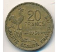 20 франков 1950 год Франция Петух