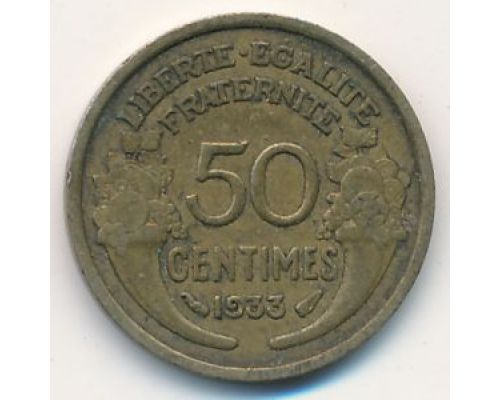 50 сентим 1933 год Франция (сантим)