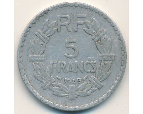 5 франков 1949 год Франция
