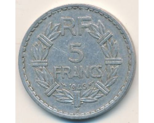 5 франков 1946 год Франция B