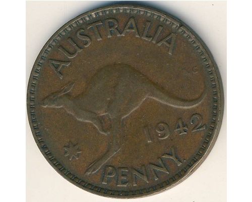 1 пенни 1942 год Австралия (p) Perth