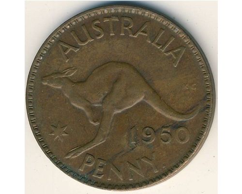 1 пенни 1950 год Австралия (m) Мельбурн