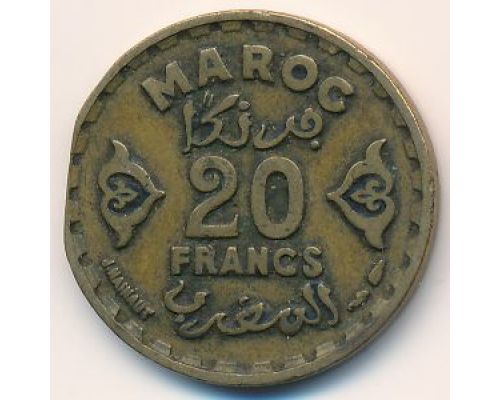 20 франков 1951 год Марокко - 1371