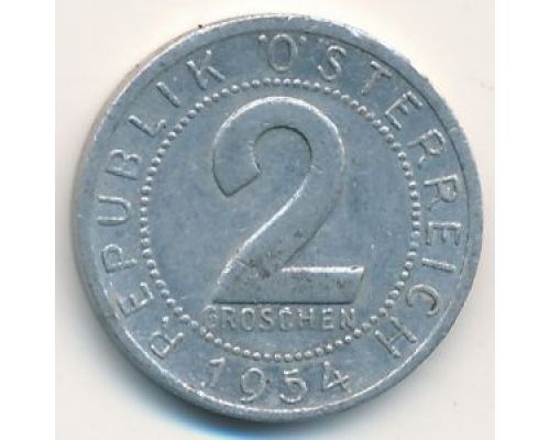 2 гроша 1954 год Австрия