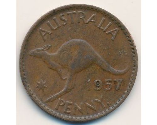 1 пенни 1957 год Австралия (p) Perth