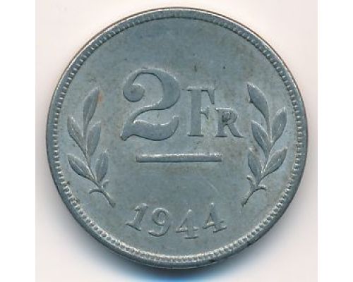 2 франка 1944 год Бельгия