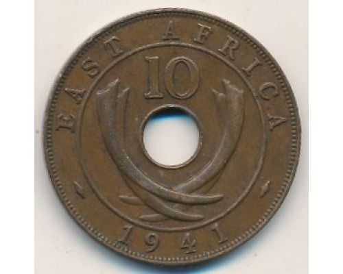 10 центов 1941 год Восточная Африка Георг VI