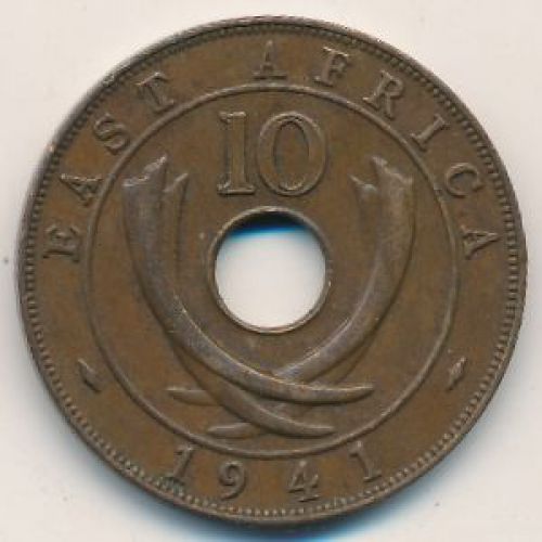 10 центов 1941 год Восточная Африка. Георг VI