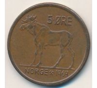 5 эре 1969 год Норвегия Лось