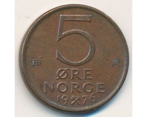 5 эре 1976 год Норвегия