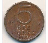 5 эре 1980 год Норвегия (со звездой)