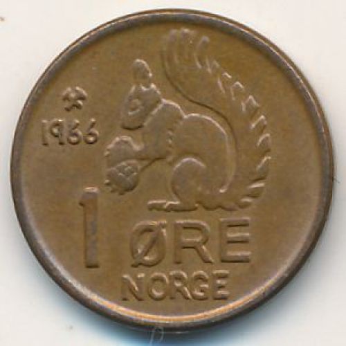 1 эре 1966 год. Норвегия