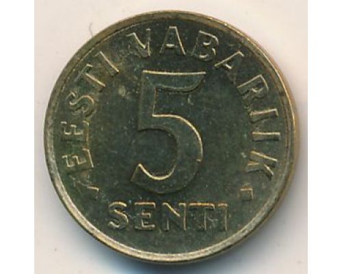 5 сентов 1991 год Эстония