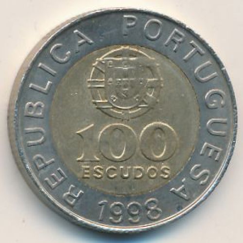 100 эскудо 1998 год. Португалия. Педро Нуниш