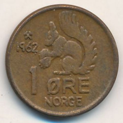 1 эре 1962 год. Норвегия