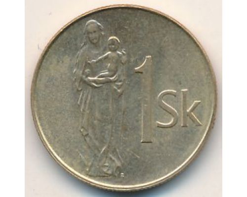 1 крона 1993 год Словакия