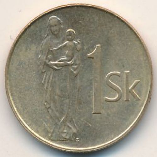 1 крона 1993 год Словакия