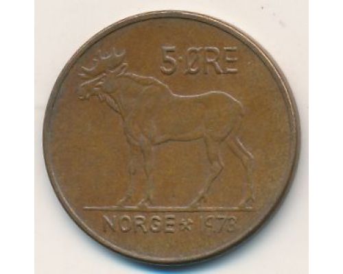 5 эре 1973 год Норвегия Лось