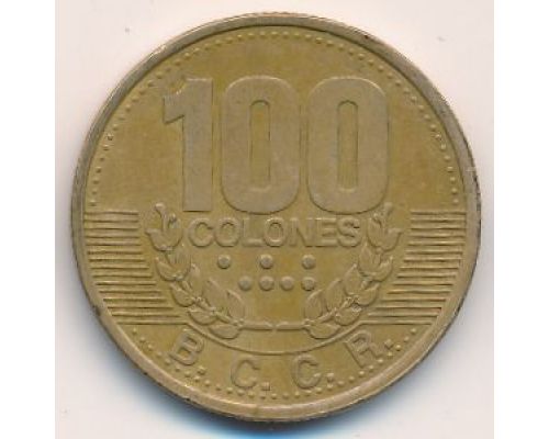 100 колон 1995 год Коста-Рика