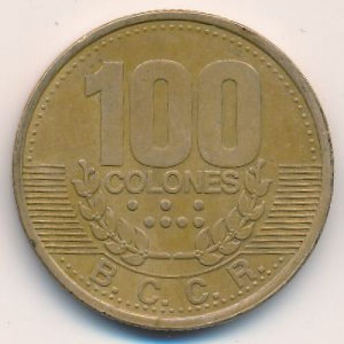 100 колон 1995 год Коста-Рика