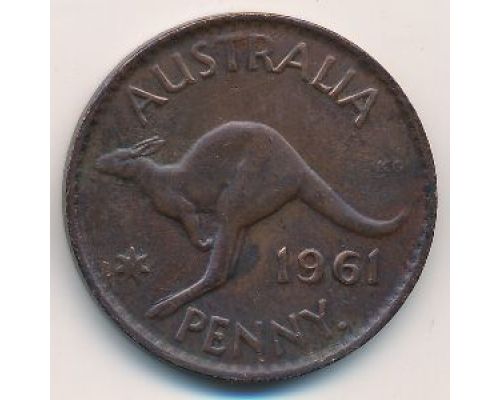 1 пенни 1961 год Австралия (p) Perth