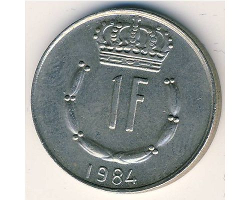 1 франк 1984 год Люксембург Жан