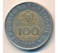 100 эскудо 1990 год Португалия Педро Нуниш