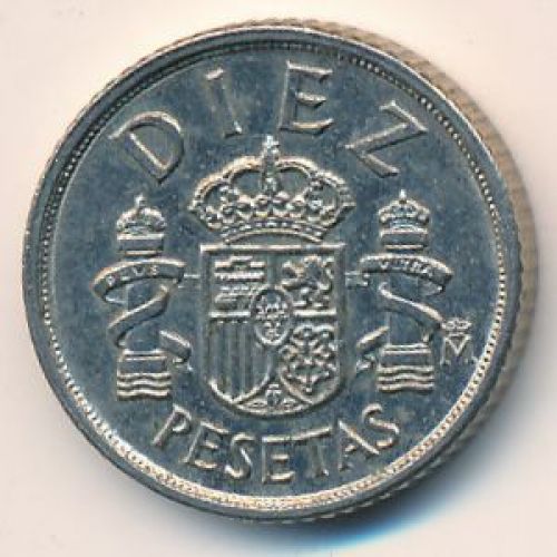 10 песет 1983 год. Испания (diez)