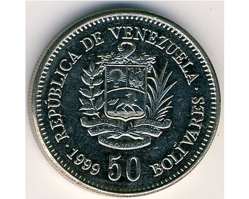 50 боливар 1999 год Венесуэла