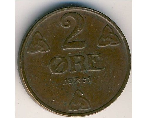 2 эре 1951 год Норвегия