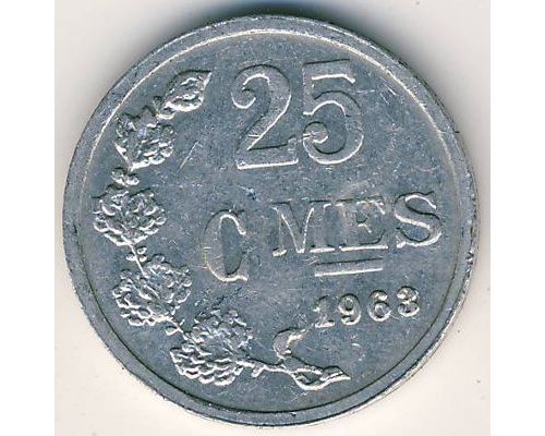 25 сантим 1963 год Люксембург