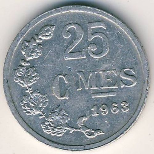 25 сантим 1963 год Люксембург