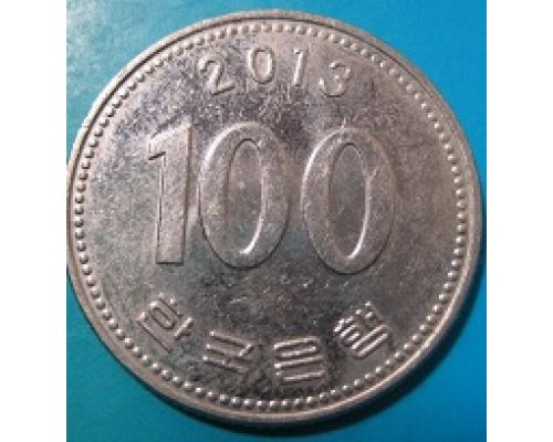 100 вон 2013 год Южная Корея