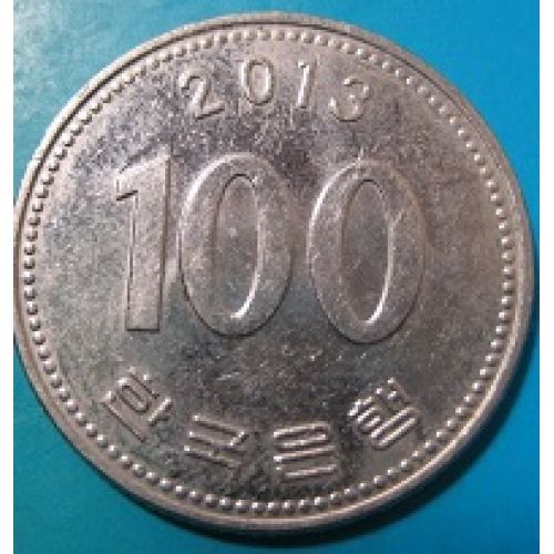 100 вон 2013 год. Южная Корея