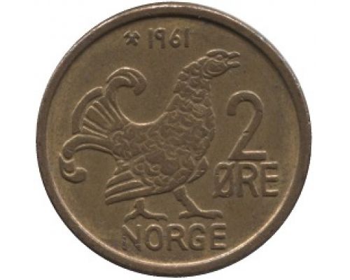 2 эре 1961 год Норвегия Шотландская куропатка